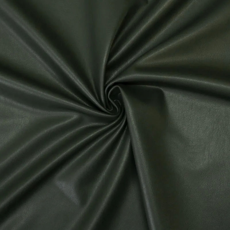 weiches Lederimitat, uni, graugrün Markenware