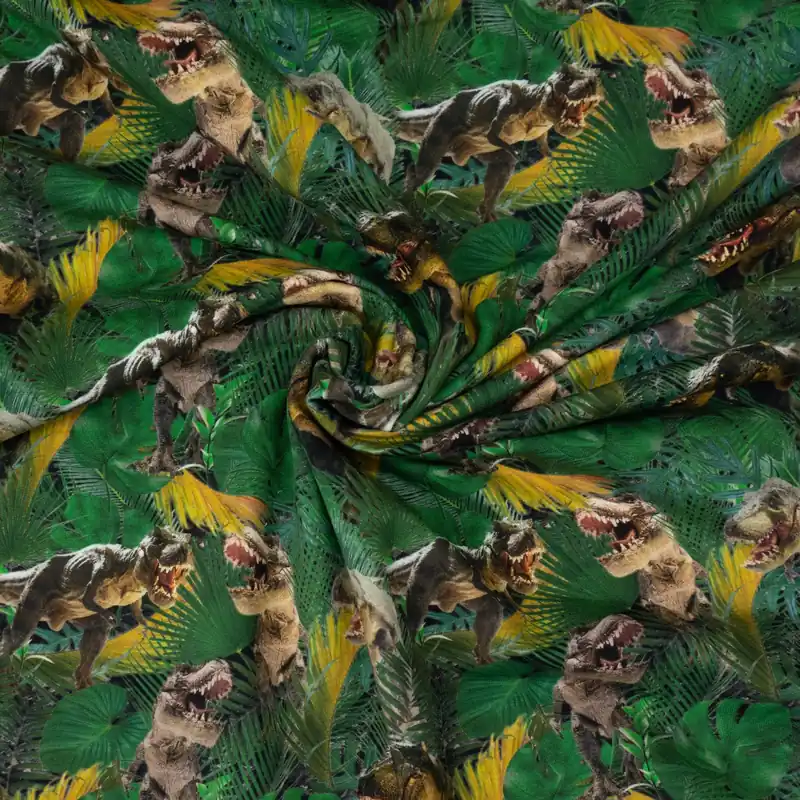 Gratis Versand French Terry, grün, brauntöne, Kindermotive – Tiere