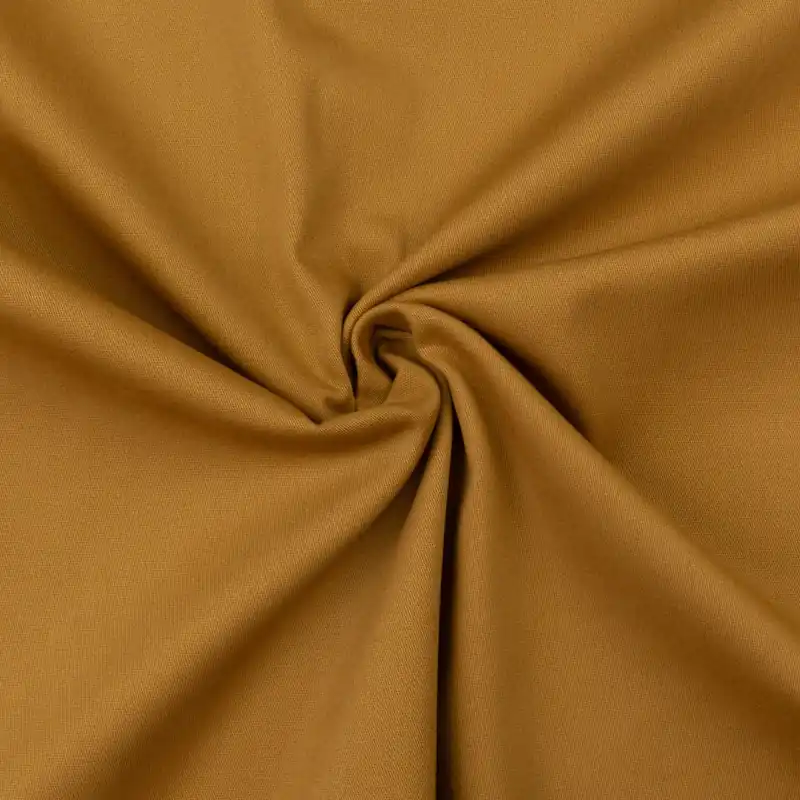 elastischer Baumwollstoff, Twill, ocker, uni Begrenztes Angebot