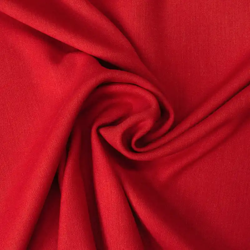 Sofort Bestellen Doppellagiger Wollstoff, Crêpe, rot, uni