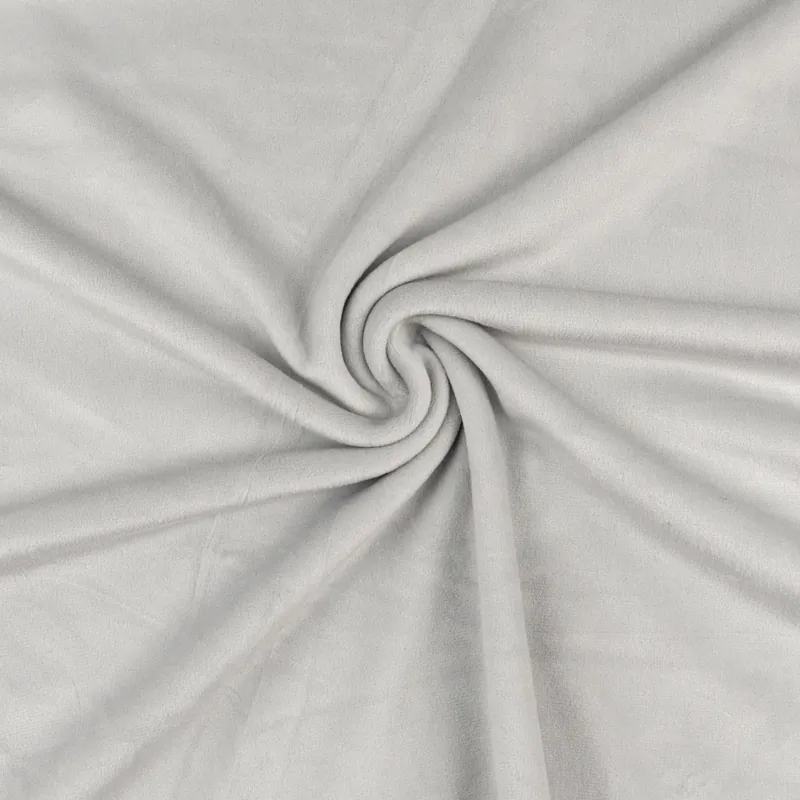 Mengenrabatt elastischer Nickistoff, hellgrau, uni