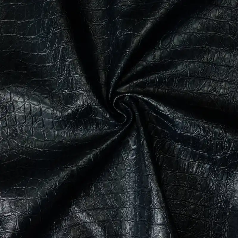 Begrenztes Angebot Lacklederimitat, Animal-Muster, genarbt, schwarzblau