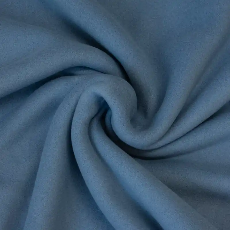 BIO Baumwollstoff, Fleecestoff, mittelblau, uni Direktkauf