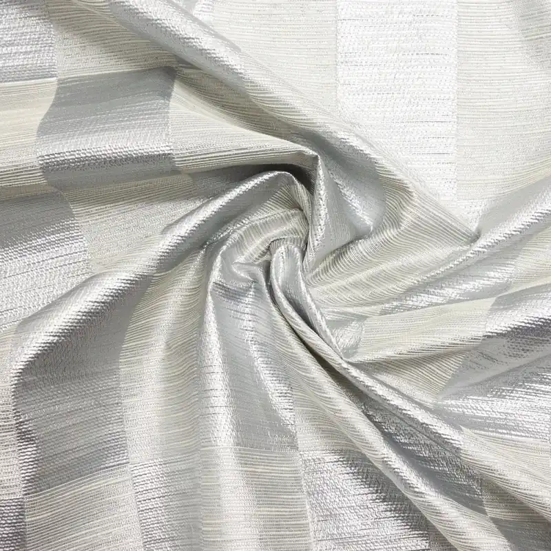 Jacquard, silber, offwhite, grafisch gemustert, Glanzeffekt Preisknaller