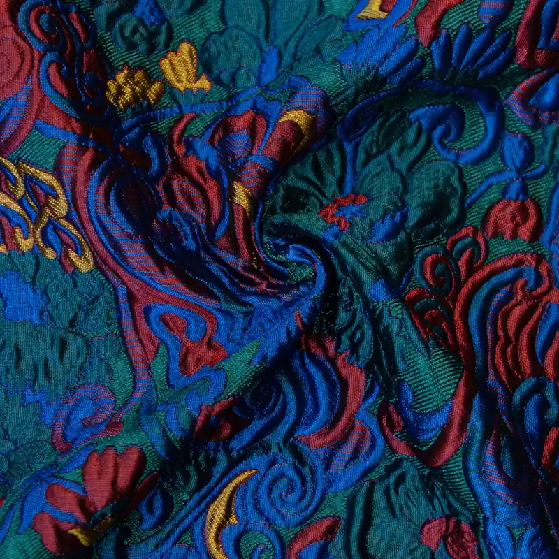 Wochenendangebot Matelassé, petrol, royalblau, rot, gold, florale Motive