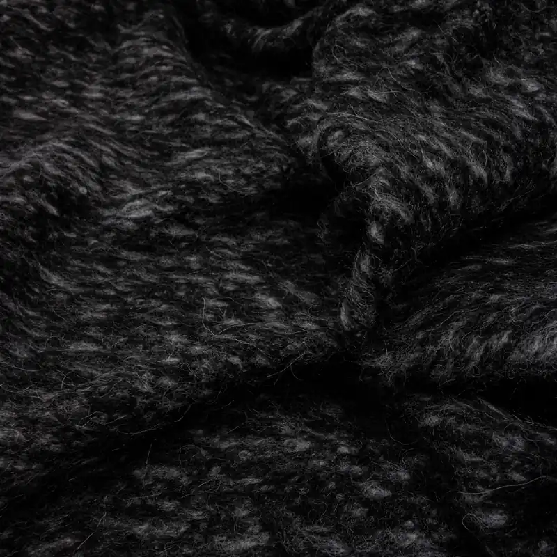 Wollstoff, Buntgewebe, schwarz, hellgrau, meliert Mega-Angebot