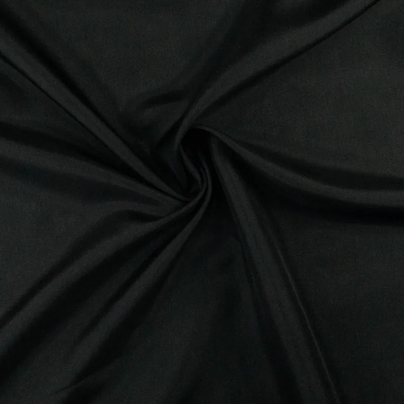 Feiner Seidenstoff, Crêpe, schwarz, uni Preis Gesenkt