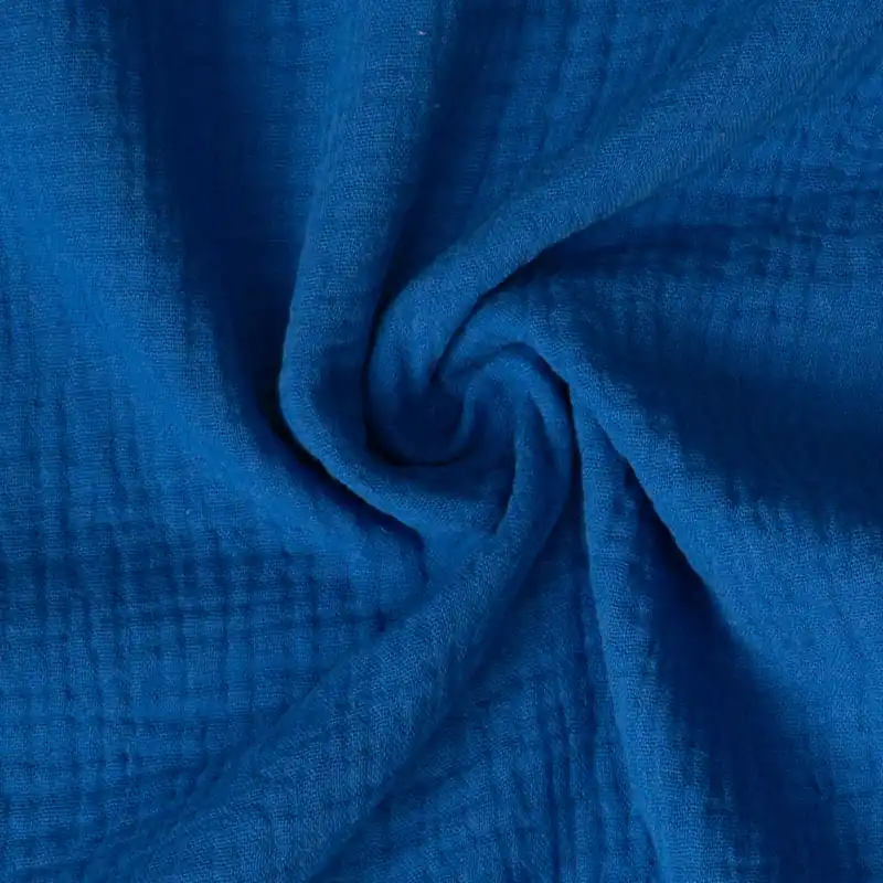Sale Baumwollstoff, Musselin, royalblau, uni