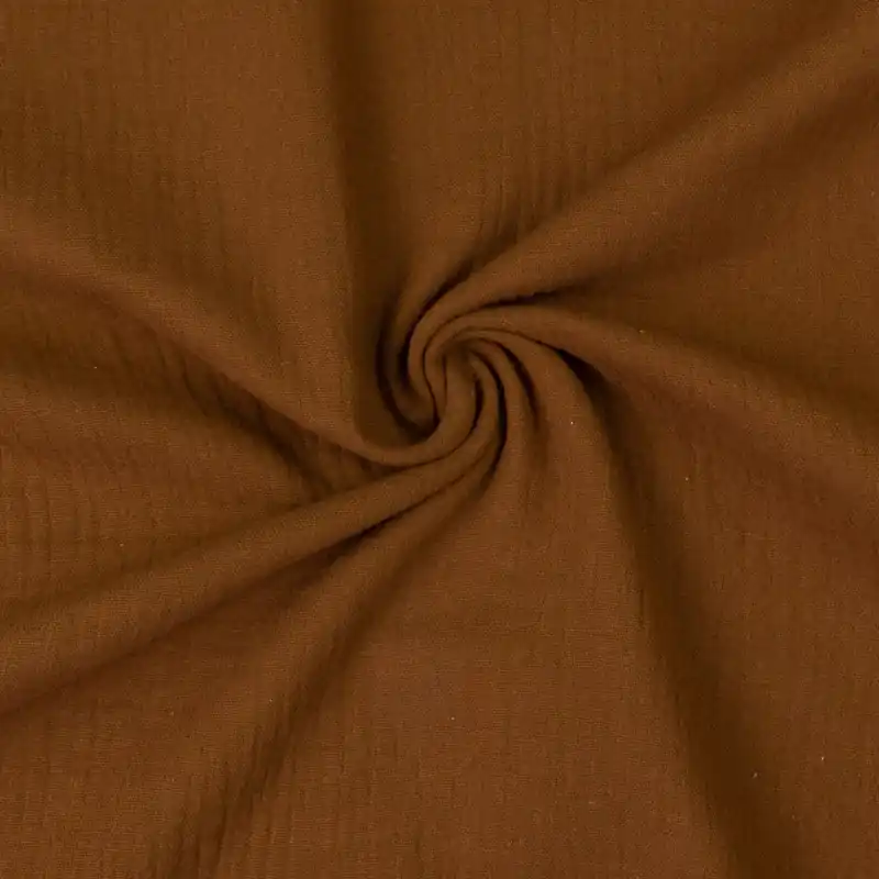 Baumwollstoff, Musselin, dunkelbraun, uni Finale Aktion