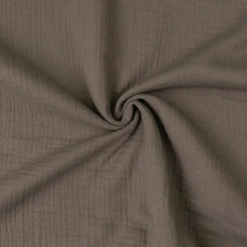 Baumwollstoff, Musselin, taupe, uni Top-Preis