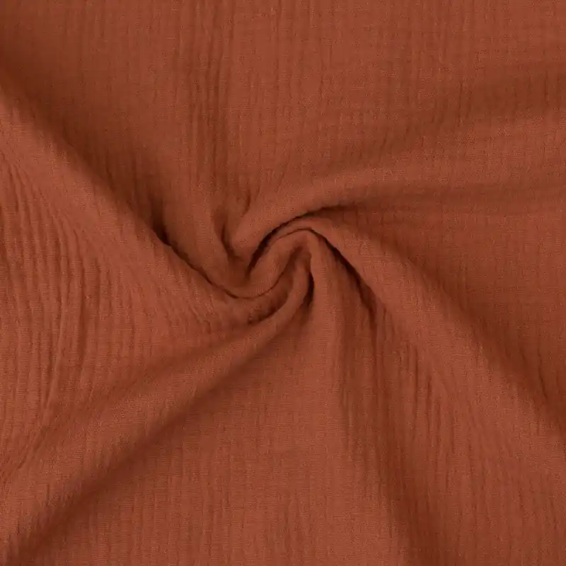 Baumwollstoff, Musselin, rost, uni Neuheit