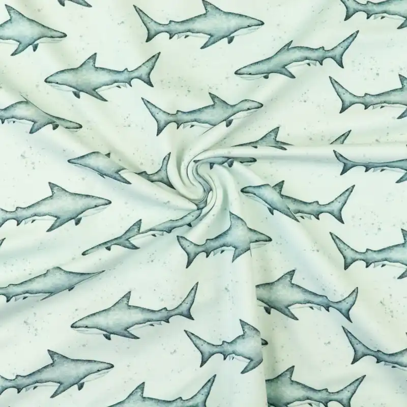 Preis Gesenkt French Terry, blautöne, Kindermotive – Tiere