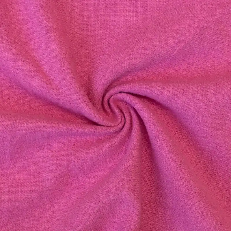 Echt Leinenstoff, pink, uni