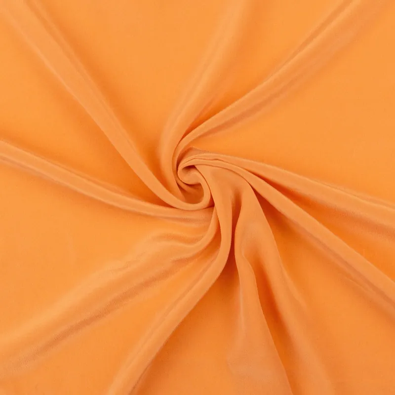 Wochenendangebot Seidenstoff, Crêpe de Chine, apricot, uni