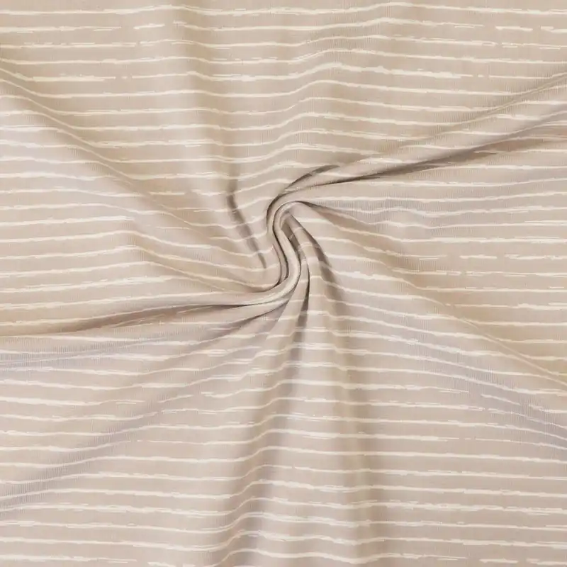 Baumwolljersey, altrosé, offwhite, Streifen Highlight