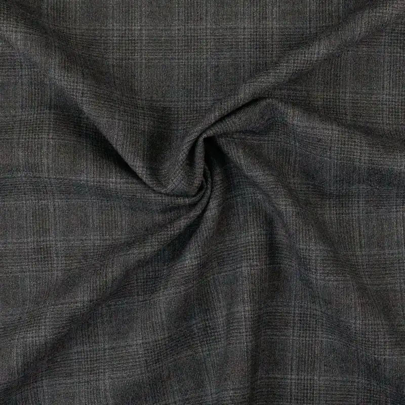 Wollstoff, Kammgarn, grautöne, dunkelblau, Glencheck Kostenfreie Lieferung