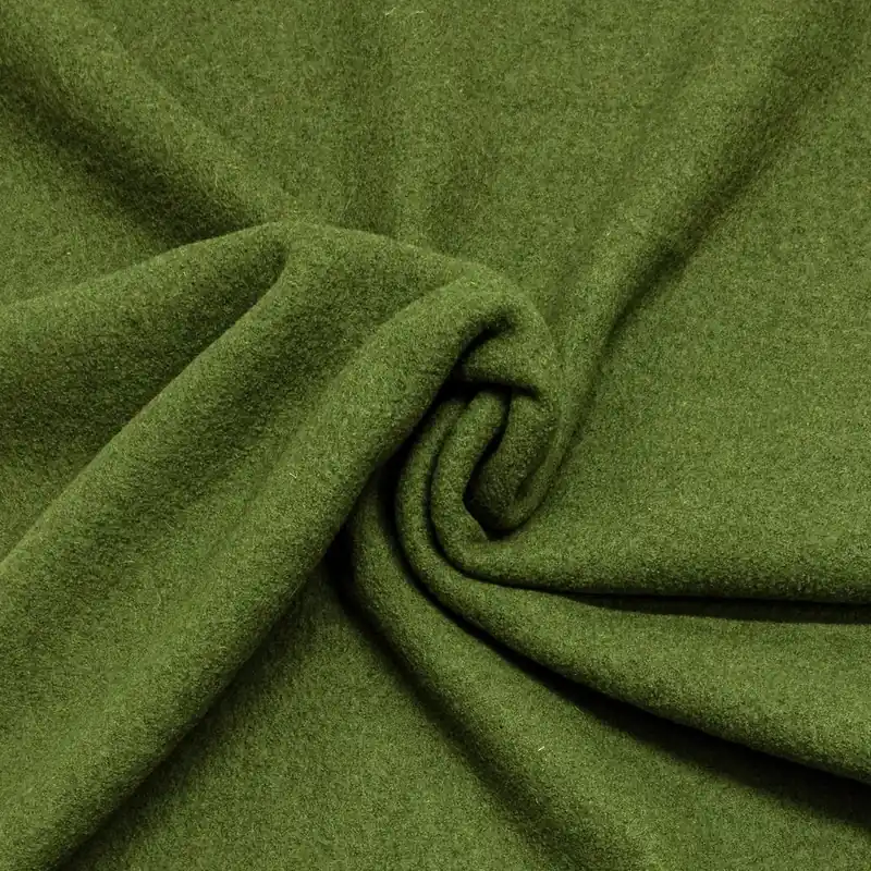 Walkstoff, grün, uni Geld-Zurück-Garantie