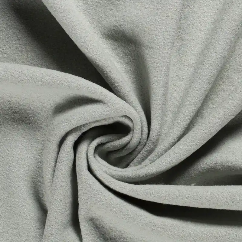 Walkstoff, graugrün, uni Geprüft