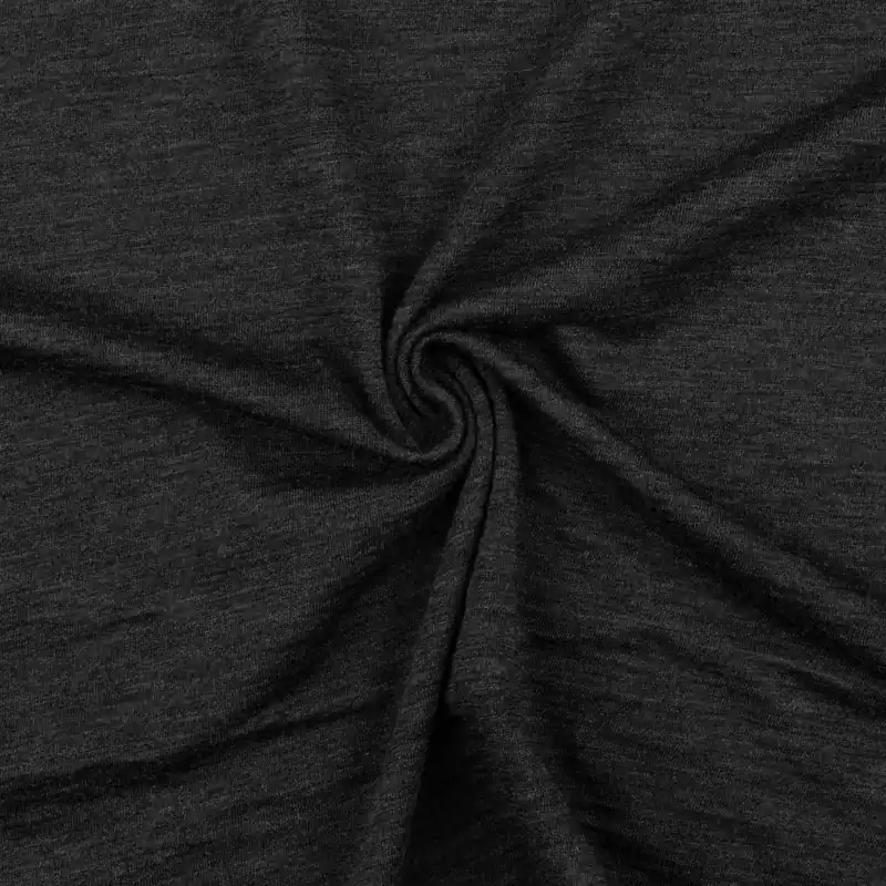 Wollstoff, Jersey, anthrazit, meliert Heißes Angebot