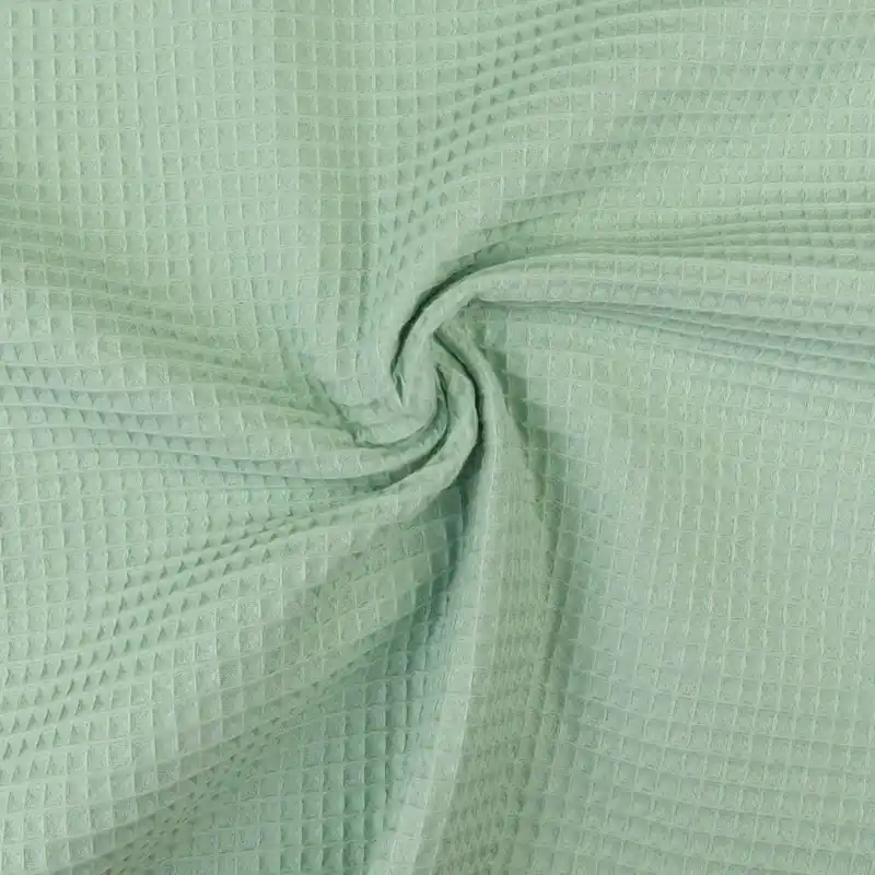 Baumwollstoff, Waffelpiqué, mint, uni, Webstruktur Preisknaller