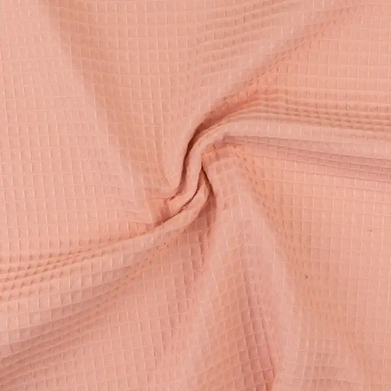 Wochenendangebot Baumwollstoff, Waffelpiqué, rosa, uni, Webstruktur