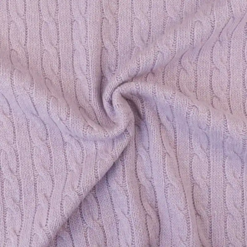 Wollstoff, Strickstoff, flieder dunkel, grafisch gemustert, uni Meistverkauft