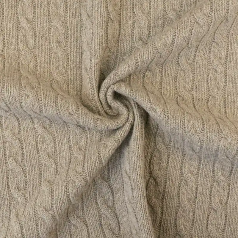 Meistverkauft Wollstoff, Strickstoff, graubraun, grafisch gemustert, uni