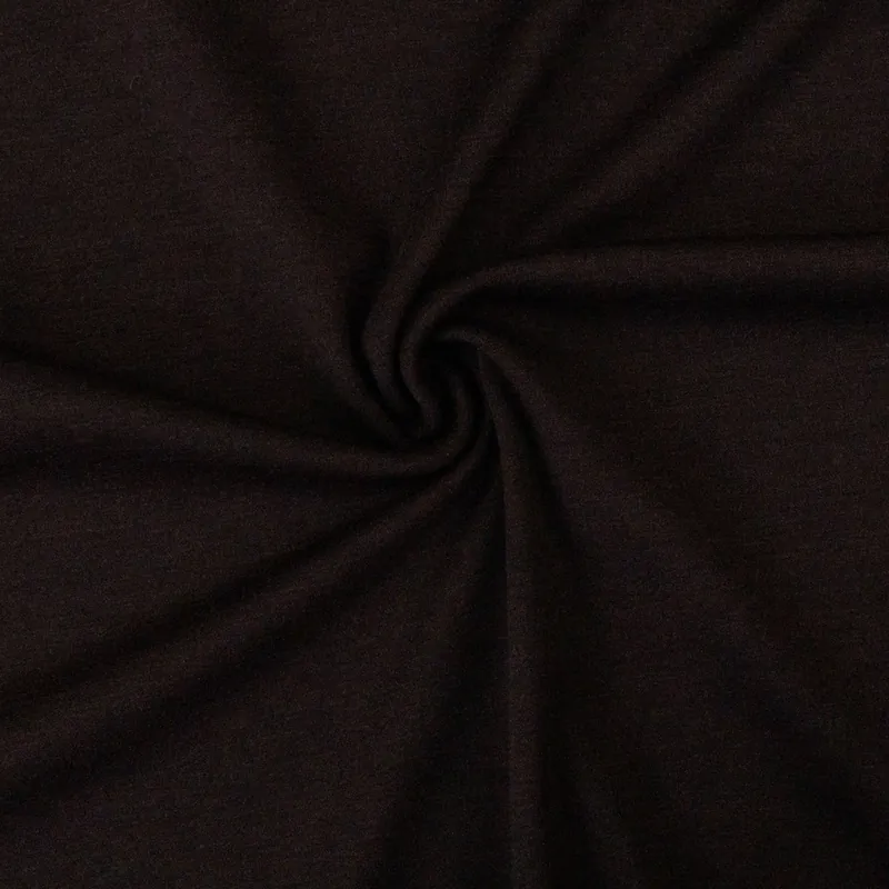 Preisreduziert Elastischer Wollstoff, Interlock, rotbraun, uni