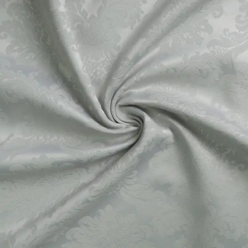 Saisonangebot Dekostoff, Damast, silbergrau, Arabesken, 2,80m Breite