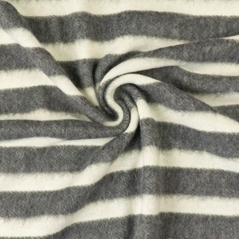 Sichere Zahlung Feinstrick, vanille, grau, Streifen