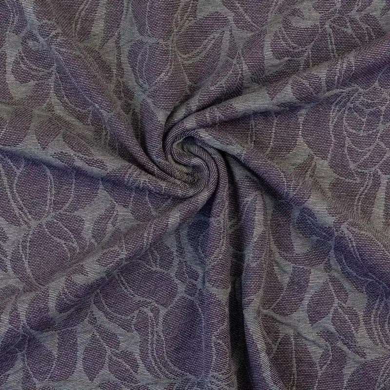 Strickjacquard, Doppelgewebe, hellgrau, lila dunkel, florale Motive Bestseller