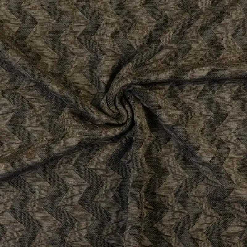 Schnäppchen Strickjacquard, Doppelgewebe, schwarz, graubraun, grau, grafisch gemustert
