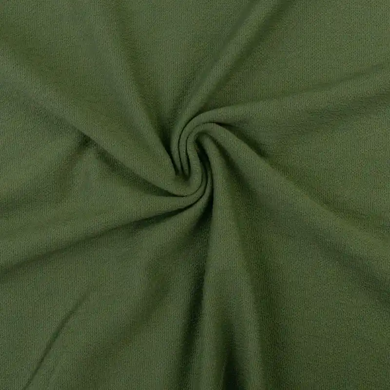Elastischer Terry Crêpe, grün, uni, Webstruktur Neue Kollektion