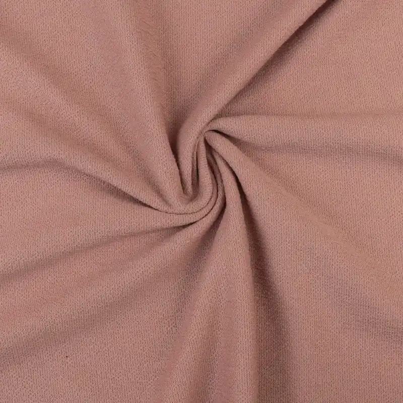 Elastischer Terry Crêpe, altrosa, uni, Webstruktur Original