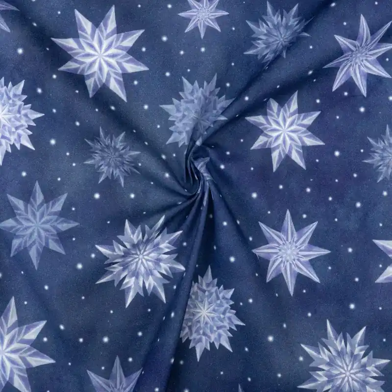 Meistverkauft Baumwollstoff, Cretonne, blautöne, grafisch gemustert