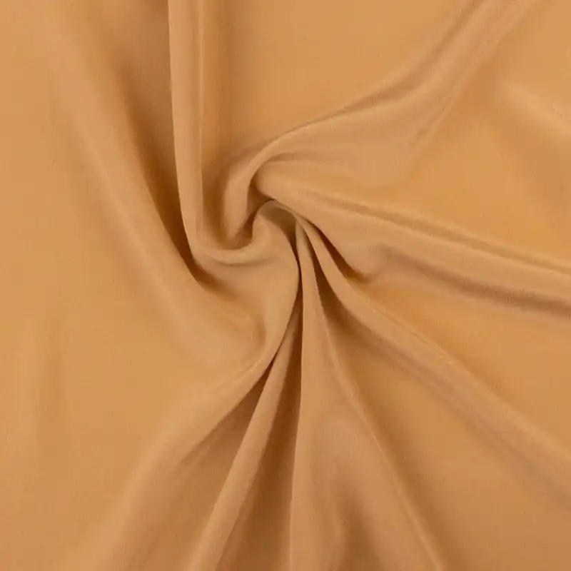 Original Seidenstoff, Crêpe, terracotta, uni
