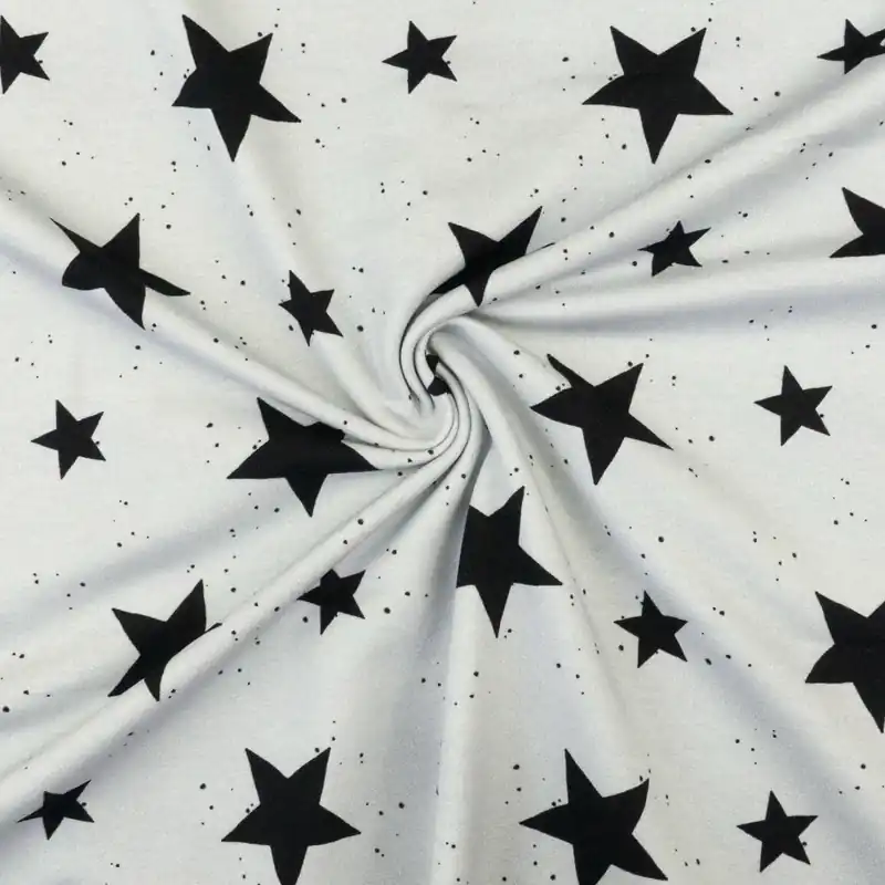 Neuheit French Terry, grau, schwarz, grafisch gemustert