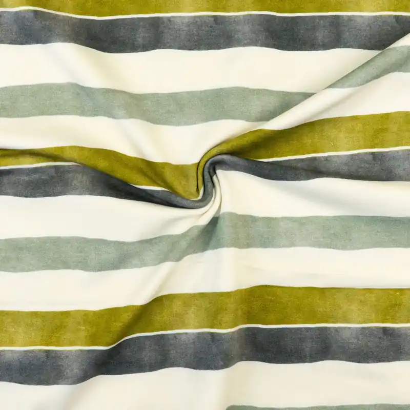 French Terry, offwhite, grün, grau, Streifen Kracherpreis