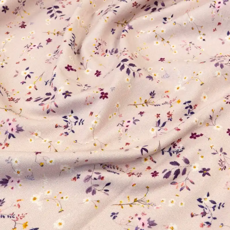 Knallerangebot French Terry, rosa, gelb, beere, florale Motive