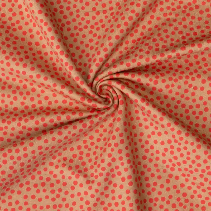 French Terry, rot, beigebraun, grafisch gemustert, Kindermotive – gemustert Neue Ware