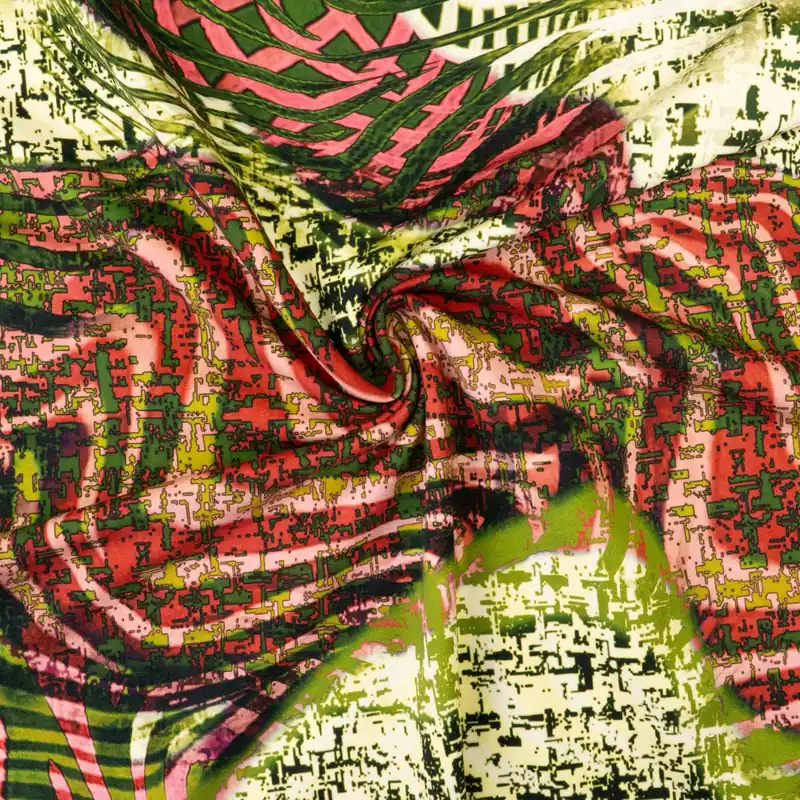 Must-Have French Terry, pink, grün, hellgrün, florale Motive