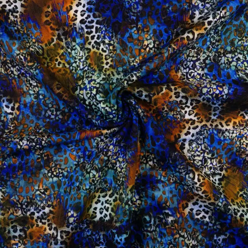 French Terry, blautöne, brauntöne, schwarz, Animal-Muster Heißes Angebot