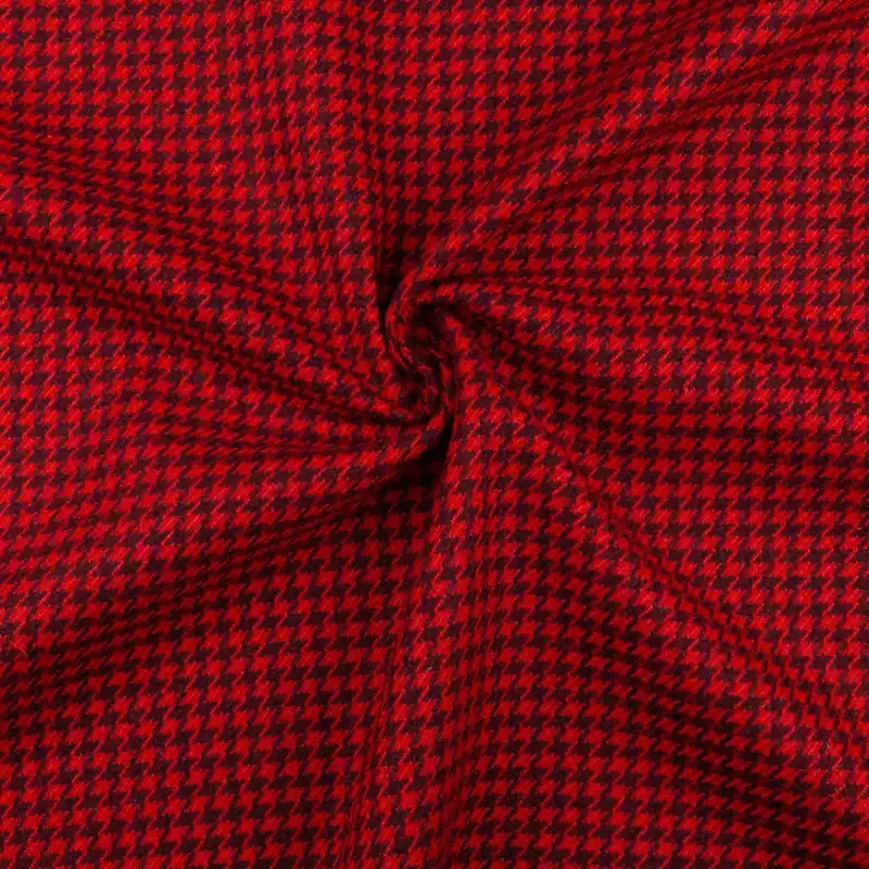 Wollstoff, Streichgarn, rot, lila dunkel, Pepita Angebot