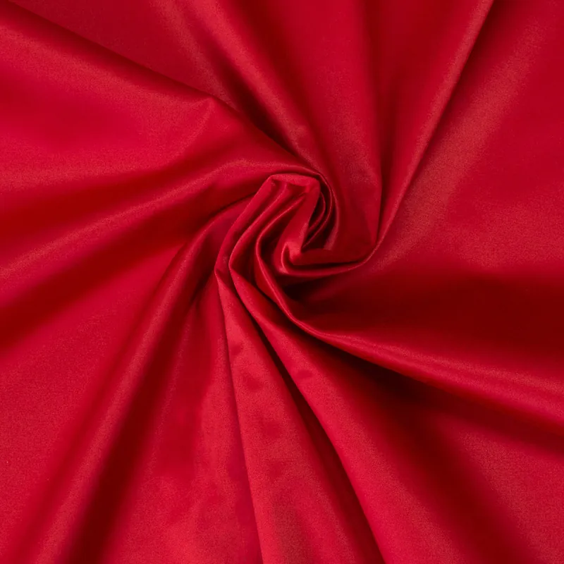 Baumwollstoff, Satin, kirschrot, uni Ab Werk