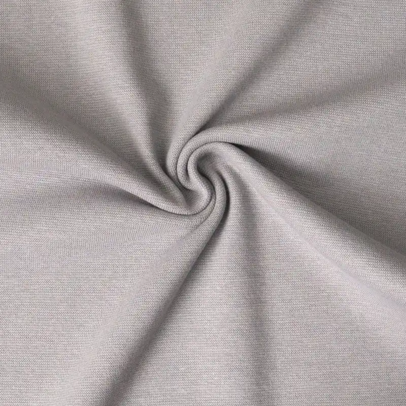 Preiswert elastischer Bündchenstoff, hellgrau, uni