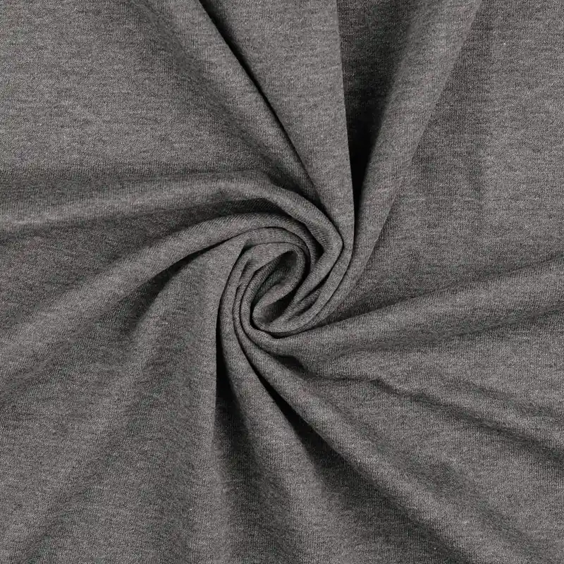 Baumwollstoff, Sweatstoff, grau, meliert Ausverkauf