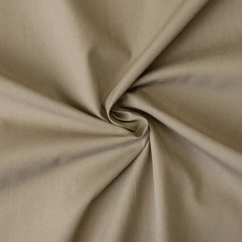 BIO Baumwollstoff, Popeline, beige, uni Solange Der Vorrat Reicht