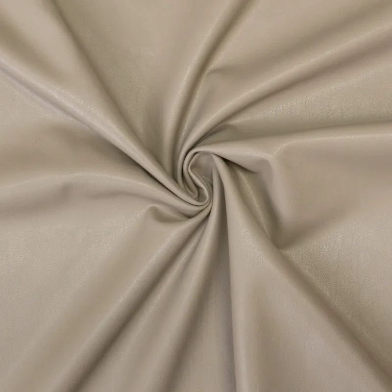 weiches Lederimitat, uni, beigegrau Sonderangebot