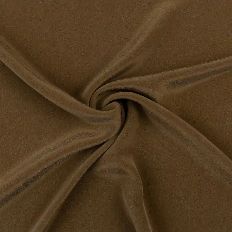 Weltweiter Versand Seidenstoff, Crêpe de Chine, braun, uni