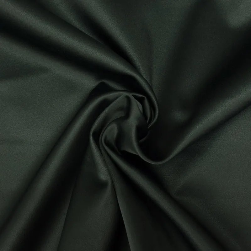 Baumwollstoff, Satin, dunkelgrün, uni Kostenloser Rückversand